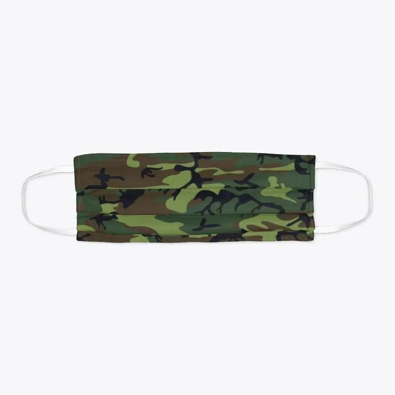 Green Camouflage Face Mask